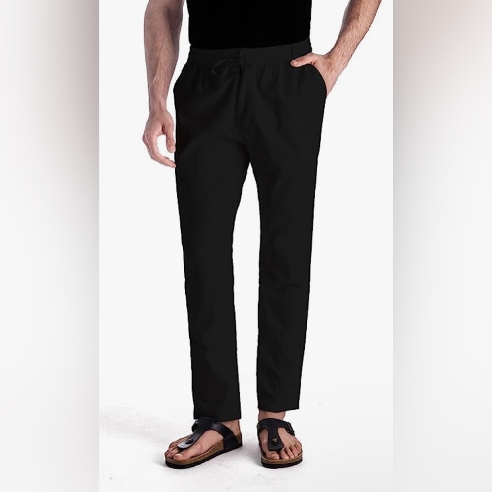 ⚫️ NWT! Black Linen Summer Pant